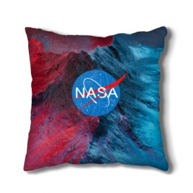 Подушка 3D с принтом NASA в городе Новоалтайск, наволочка – 100% полиэстер, наполнитель – холлофайбер (легкий наполнитель, не вызывает аллергию). | состоит из подушки и наволочки. Наволочка на молнии, легко снимается для стирки | galaxy | nasa | space | space company | star | астрономия | галактика | звезды | космическая компания | космос | наса