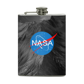 Фляга с принтом NASA в городе Новоалтайск, металлический корпус | емкость 0,22 л, размер 125 х 94 мм. Виниловая наклейка запечатывается полностью | Тематика изображения на принте: galaxy | nasa | space | space company | star | астрономия | галактика | звезды | космическая компания | космос | наса