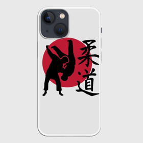 Чехол для iPhone 13 mini с принтом Дзюдо в городе Новоалтайск,  |  | eastern | emblem | hieroglyph | japanese | judo | martial arts | red | sign | silhouette | sport | stencil | sun | symbol | wrestlers | wrestling | борцы | борьба | восточная | дзюдо | единоборства | знак | иероглиф | красное | силуэт | символ | солнце | 