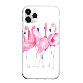 Чехол для iPhone 11 Pro Max матовый с принтом Фламинго в городе Новоалтайск, Силикон |  | art | birds | flamingo | flock | illustration | pink | summer | watercolor | акварель | иллюстрация | искусство | лето | птицы | розовый | стая | фламинго