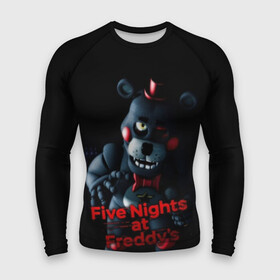 Мужской рашгард 3D с принтом Five Nights At Freddys в городе Новоалтайск,  |  | five nights at freddys | foxy | аниматроники | игра | компьютерная игра | робот | фокси | фредди | фреди | чика