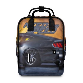 Женский рюкзак 3D с принтом Need for Speed в городе Новоалтайск, 100% полиэстер | лямки с регулируемой длиной, сверху ручки, чтобы рюкзак нести как сумку. Основное отделение закрывается на молнию, как и внешний карман. Внутри два дополнительных кармана, один из которых закрывается на молнию. По бокам два дополнительных кармашка, куда поместится маленькая бутылочка
 | games | most | nfs mw | off | payback | racing | rip | wanted | авто | вип | гонки | жажда скорости | класс | машины | нид | симулятор | фор