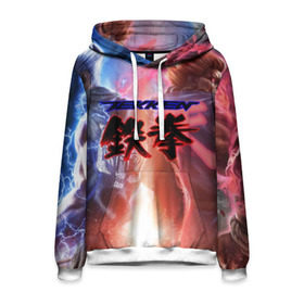 Мужская толстовка 3D с принтом Tekken в городе Новоалтайск, 100% полиэстер | двухслойный капюшон со шнурком для регулировки, мягкие манжеты на рукавах и по низу толстовки, спереди карман-кенгуру с мягким внутренним слоем. | Тематика изображения на принте: arcade | battle | combo | damage | evolution | game | jin | knee | ranked | the mixup lyon | tournament | twt | uppercut | vs | железный | кулак | манга | файтинг