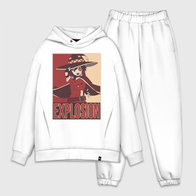 Мужской костюм хлопок OVERSIZE с принтом Megumin плакат в анфас в городе Новоалтайск,  |  | anime | konosuba | manga | megumin | аниме | коносуба | мэгумин