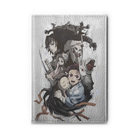 Обложка для автодокументов с принтом Kimetsu no Yaiba в городе Новоалтайск, натуральная кожа |  размер 19,9*13 см; внутри 4 больших “конверта” для документов и один маленький отдел — туда идеально встанут права | Тематика изображения на принте: blade | blade of demon | demon | demon slayer | kimetsu | kimetsu no yaiba | slayer | yaiba | клинок | клинок рассекающий демонов | рассекающий демонов