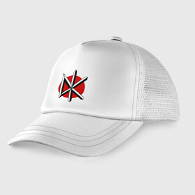 Детская кепка тракер с принтом Dead Kennedys в городе Новоалтайск, Козырек - 100% хлопок. Кепка - 100% полиэстер, Задняя часть - сетка | универсальный размер, пластиковая застёжка | Тематика изображения на принте: dead kennedys | hardcore | punk | группы | джелло биафра | музыка | панк | рок