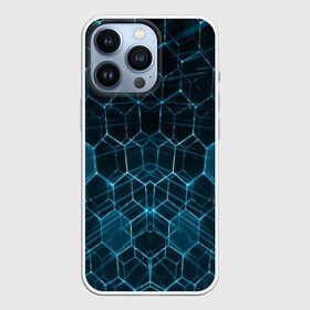 Чехол для iPhone 13 Pro с принтом НЕОНОВАЯ БРОНЯ в городе Новоалтайск,  |  | Тематика изображения на принте: abstraction | cyber | cyberpunk | future | geometry | hexagon | techno | texture | абстракция | броня | геометрия | кибер | краски | неон | неоновый | сетка | соты | стальная броня | текстура | шестигранники