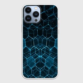 Чехол для iPhone 13 Pro Max с принтом НЕОНОВАЯ БРОНЯ в городе Новоалтайск,  |  | Тематика изображения на принте: abstraction | cyber | cyberpunk | future | geometry | hexagon | techno | texture | абстракция | броня | геометрия | кибер | краски | неон | неоновый | сетка | соты | стальная броня | текстура | шестигранники
