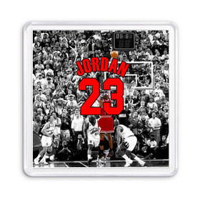 Магнит 55*55 с принтом MICHAEL JORDAN в городе Новоалтайск, Пластик | Размер: 65*65 мм; Размер печати: 55*55 мм | 23 | bulls | chicago bulls | jordan | logo | michael jordan | nba | paris saint germain | psg | red | sport | быки | джордан | лого | майкл джордан | псг | спорт | чигаго буллс