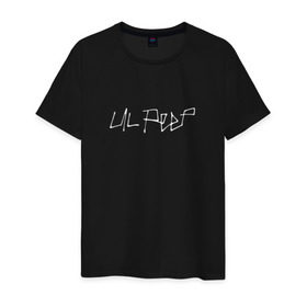 Мужская футболка хлопок с принтом LIL PEEP (НА СПИНЕ) в городе Новоалтайск, 100% хлопок | прямой крой, круглый вырез горловины, длина до линии бедер, слегка спущенное плечо. | lil peep | lil prince | logo | music | rap | зарубежная музыка | зарубежные | лил пип | лого | маленький принц | музыка | реп