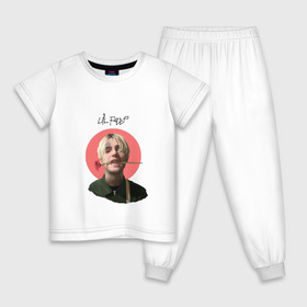 Детская пижама хлопок с принтом LiL PEEP в городе Новоалтайск, 100% хлопок |  брюки и футболка прямого кроя, без карманов, на брюках мягкая резинка на поясе и по низу штанин
 | Тематика изображения на принте: ahr | cloud | crybaby | elijah | gustav | hellboy | lil | peep | rap | usa | ар | густав | клауд | лил | пип | рэп | сша | элайджа