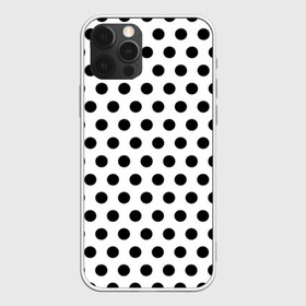 Чехол для iPhone 12 Pro Max с принтом Черный горошек в городе Новоалтайск, Силикон |  | белый | горошек | круги | кружки | текстура | черный горох | черный горошек | шарики