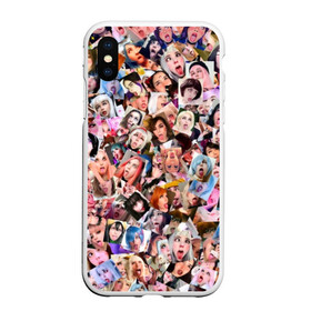 Чехол для iPhone XS Max матовый с принтом Real 3D Ahegao cosplay в городе Новоалтайск, Силикон | Область печати: задняя сторона чехла, без боковых панелей | Тематика изображения на принте: ahegao | anime | cosplay | ахегао | коллаж | косплей | паттрен | фото