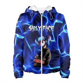 Женская куртка 3D с принтом SALLY FACE в городе Новоалтайск, ткань верха — 100% полиэстер, подклад — флис | прямой крой, подол и капюшон оформлены резинкой с фиксаторами, два кармана без застежек по бокам, один большой потайной карман на груди. Карман на груди застегивается на липучку | blue | diane | face | fisher | gizmo | henry | johnson | killer | larry | sally | генри | гизмо | джонсон | диана | ларри | лицо | парень в маске | салли | фейс | фишер