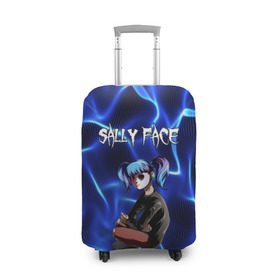 Чехол для чемодана 3D с принтом SALLY FACE в городе Новоалтайск, 86% полиэфир, 14% спандекс | двустороннее нанесение принта, прорези для ручек и колес | blue | diane | face | fisher | gizmo | henry | johnson | killer | larry | sally | генри | гизмо | джонсон | диана | ларри | лицо | парень в маске | салли | фейс | фишер