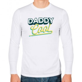 Мужской лонгслив хлопок с принтом Daddy Cool в городе Новоалтайск, 100% хлопок |  | dad | день отца | отец | отцу | папа | папе | ретро