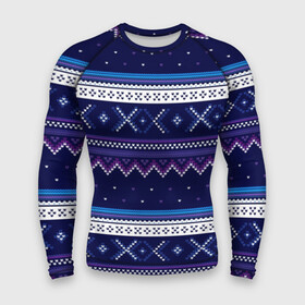 Мужской рашгард 3D с принтом Яркий узор 2 в городе Новоалтайск,  |  | geometry | knitted | style | бренд | весна | вязание | вязаный | геометрия | зима | крестиком | кружево | лето | мода | неон | неоновые | осень | ромбики | свитер | синий | стиль | тренд | узор | шерстяная