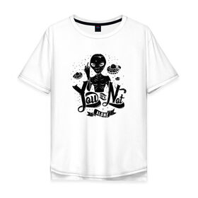 Мужская футболка хлопок Oversize с принтом You Are Not Alone в городе Новоалтайск, 100% хлопок | свободный крой, круглый ворот, “спинка” длиннее передней части | 