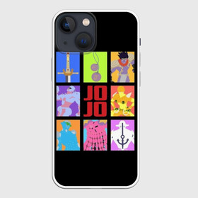 Чехол для iPhone 13 mini с принтом Джо Джо минимал в городе Новоалтайск,  |  | anime | aureo | jojo | jojos | jojos bizarre adventure | vento | боевик | джоджо | иероглиф | манга | приключения | стиль | ужасы | фэнтези | япония