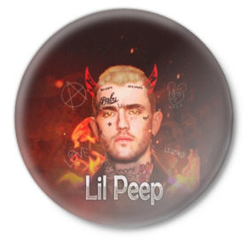 Значок с принтом Lil Peep в городе Новоалтайск,  металл | круглая форма, металлическая застежка в виде булавки | Тематика изображения на принте: awful things | gustav | lil peep | густав ор | клауд | клауд рэп | лил | лили | певец | пееп | пеп | пип | пост эмо | реп | репер | рэп | рэпер | трэп | хип | хип хоп | хоп | эмо трэп