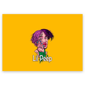 Поздравительная открытка с принтом Lil Peep в городе Новоалтайск, 100% бумага | плотность бумаги 280 г/м2, матовая, на обратной стороне линовка и место для марки
 | awful things | gustav | lil peep | густав ор | клауд | клауд рэп | лил | лили | певец | пееп | пеп | пип | пост эмо | реп | репер | рэп | рэпер | трэп | хип | хип хоп | хоп | эмо трэп