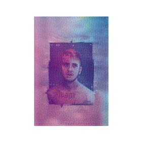 Обложка для паспорта матовая кожа с принтом Lil Peep в городе Новоалтайск, натуральная матовая кожа | размер 19,3 х 13,7 см; прозрачные пластиковые крепления | Тематика изображения на принте: lil peep | rap | лил пип | рэп
