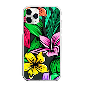 Чехол для iPhone 11 Pro Max матовый с принтом тропики в городе Новоалтайск, Силикон |  | джунгли | листья | цветы | яркость