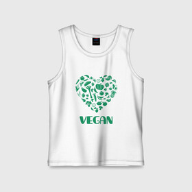 Детская майка хлопок с принтом Vegan в городе Новоалтайск,  |  | earth | green | greenpaece | nature | sport | vegan | world | yoga | веган | вегетарианец | гринпис | дерево | еда | животные | жизнь | здоровье | зеленый | йога | лес | любовь | мир | овощи | пища | планета | природа | растение