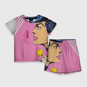 Детский костюм с шортами 3D с принтом JoJo в городе Новоалтайск,  |  | adventure | anime | bizarre | jojo | jojo’s | аниме | анимэ | джо | джо джо | джоджо | джонатан джостар | жожо | манга | невероятные приключения | пендлетон | стенд | хамон