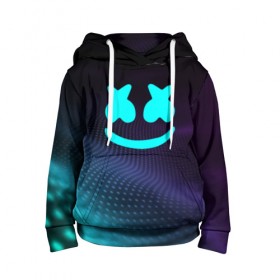 Детская толстовка 3D с принтом MARSHMELLO в городе Новоалтайск, 100% полиэстер | двухслойный капюшон со шнурком для регулировки, мягкие манжеты на рукавах и по низу толстовки, спереди карман-кенгуру с мягким внутренним слоем | dj | marshmello | usa | америка | клубная музыка | маршмелло | музыка | музыкант