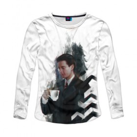 Женский лонгслив 3D с принтом Twin Peaks в городе Новоалтайск, 100% полиэстер | длинные рукава, круглый вырез горловины, полуприлегающий силуэт | twin peaks | агент купер | девид линч | дейл | лора палмер | огонь иди за мной | одри хорн | совы не то чем кажутся | твин пикс