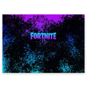 Поздравительная открытка с принтом FORTNITE в городе Новоалтайск, 100% бумага | плотность бумаги 280 г/м2, матовая, на обратной стороне линовка и место для марки
 | 2019 | armor | armour | cybersport | esport | fortnite | game | llama | logo | броня | игра | киберспорт | лама | фиолетовый | фирменные цвета | фортнайт