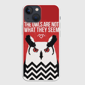Чехол для iPhone 13 mini с принтом Twin Peaks в городе Новоалтайск,  |  | twin peaks | агент купер | девид линч | дейл | лора палмер | огонь иди за мной | одри хорн | совы не то чем кажутся | твин пикс