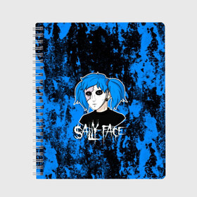 Тетрадь с принтом SALLY FACE в городе Новоалтайск, 100% бумага | 48 листов, плотность листов — 60 г/м2, плотность картонной обложки — 250 г/м2. Листы скреплены сбоку удобной пружинной спиралью. Уголки страниц и обложки скругленные. Цвет линий — светло-серый
 | blue | diane | face | fisher | gizmo | henry | johnson | killer | larry | sally | генри | гизмо | джонсон | диана | ларри | лицо | парень в маске | салли | фейс | фишер