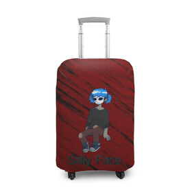 Чехол для чемодана 3D с принтом SALLY FACE в городе Новоалтайск, 86% полиэфир, 14% спандекс | двустороннее нанесение принта, прорези для ручек и колес | blue | diane | face | fisher | gizmo | henry | johnson | killer | larry | sally | генри | гизмо | джонсон | диана | ларри | лицо | парень в маске | салли | фейс | фишер