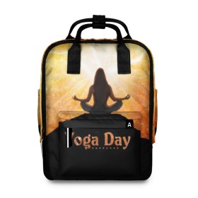 Женский рюкзак 3D с принтом International Yoga Day в городе Новоалтайск, 100% полиэстер | лямки с регулируемой длиной, сверху ручки, чтобы рюкзак нести как сумку. Основное отделение закрывается на молнию, как и внешний карман. Внутри два дополнительных кармана, один из которых закрывается на молнию. По бокам два дополнительных кармашка, куда поместится маленькая бутылочка
 | 21 июня | day | energy | girl | international | ju | lightning | lotus | meditation | mountain | pose | silhouette | sky | space | stars | universe | woman | yoga | yogi | вселенная | гора | девушка | день | женщина | звёзды | йог | йоги | космос | лотос 