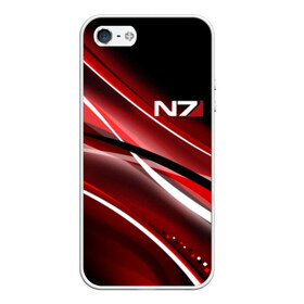 Чехол для iPhone 5/5S матовый с принтом MASS EFFECT в городе Новоалтайск, Силикон | Область печати: задняя сторона чехла, без боковых панелей | n7 | броня | костюм | масс эффект | н7 | стальная броня | шепард