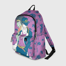 Рюкзак 3D с принтом JoJo Bizarre Adventure в городе Новоалтайск, 100% полиэстер | лямки с регулируемой длиной, сверху петелька, чтобы рюкзак можно было повесить на вешалку. Основное отделение закрывается на молнию, как и внешний карман. Внутри два дополнительных кармана, один из которых закрывается на молнию. По бокам два дополнительных кармашка | anime | aureo | jojo | jojos | jojos bizarre adventure | vento | боевик | джоджо | иероглиф | манга | приключения | стиль | ужасы | фэнтези | япония