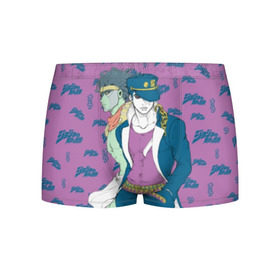 Мужские трусы 3D с принтом JoJo Bizarre Adventure в городе Новоалтайск, 50% хлопок, 50% полиэстер | классическая посадка, на поясе мягкая тканевая резинка | anime | aureo | jojo | jojos | jojos bizarre adventure | vento | боевик | джоджо | иероглиф | манга | приключения | стиль | ужасы | фэнтези | япония