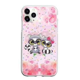 Чехол для iPhone 11 Pro Max матовый с принтом Милые еноты в городе Новоалтайск, Силикон |  | Тематика изображения на принте: енот | енотик | забавный | зверек | лапки | милый | полосатый | пушистик | смешной | ушастик