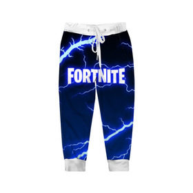 Детские брюки 3D с принтом FORTNITE в городе Новоалтайск, 100% полиэстер | манжеты по низу, эластичный пояс регулируется шнурком, по бокам два кармана без застежек, внутренняя часть кармана из мелкой сетки | Тематика изображения на принте: 