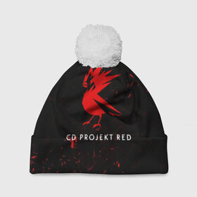 Шапка 3D c помпоном с принтом CD RPOJECT RED в городе Новоалтайск, 100% полиэстер | универсальный размер, печать по всей поверхности изделия | 2019 | cd project red | cyberpunk 2077 | future | hack | night city | samurai | sci fi | андроиды | безумие | будущее | киберпанк 2077 | логотип | роботы | самураи | фантастика | цифры