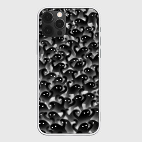 Чехол для iPhone 12 Pro Max с принтом ЪУЪ съуки в городе Новоалтайск, Силикон |  | Тематика изображения на принте: cursed cat | злой | кот | коты | кошки | лапки | мем | паттерн | проклятый | съука | толпа | черный