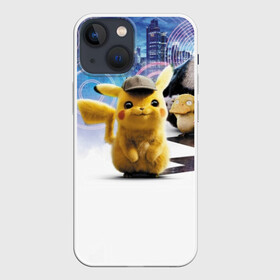 Чехол для iPhone 13 mini с принтом Detective Pikachu (НА СПИНЕ) в городе Новоалтайск,  |  | detective pikachu | pikachu | pokemon | детектив пикачу | пика | покемон