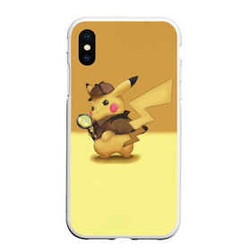 Чехол для iPhone XS Max матовый с принтом Пикачу Детектив в городе Новоалтайск, Силикон | Область печати: задняя сторона чехла, без боковых панелей | detective pikachu | pikachu | pokemon | детектив пикачу | пика | покемон