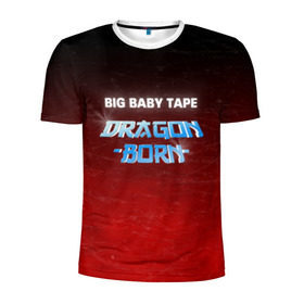 Мужская футболка 3D спортивная с принтом BIG BABY TAPE - DRAGONBORN в городе Новоалтайск, 100% полиэстер с улучшенными характеристиками | приталенный силуэт, круглая горловина, широкие плечи, сужается к линии бедра | big ba | big baby tape   dragonborn | big baby tape gimme | big baby tape gimme the loot | big baby tape loot | gimme the loot big baby tape | hokage big baby | tape текст | биг бейби тейп