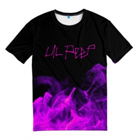 Мужская футболка 3D с принтом LIL PEEP в городе Новоалтайск, 100% полиэфир | прямой крой, круглый вырез горловины, длина до линии бедер | lil peep | lil prince | logo | music | pink | rap | зарубежная музыка | зарубежные | лил пип | лого | маленький принц | музыка | реп | розовый
