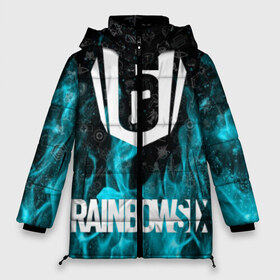 Женская зимняя куртка 3D с принтом RAINBOW SIX SIEGE в городе Новоалтайск, верх — 100% полиэстер; подкладка — 100% полиэстер; утеплитель — 100% полиэстер | длина ниже бедра, силуэт Оверсайз. Есть воротник-стойка, отстегивающийся капюшон и ветрозащитная планка. 

Боковые карманы с листочкой на кнопках и внутренний карман на молнии | 6 | cybersport | esport | logo | pro league | rainbow | rainbow six siege | six | team | киберспорт | лого | радуга осада