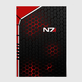 Постер с принтом MASS EFFECT N7 | СТАЛЬНАЯ БРОНЯ в городе Новоалтайск, 100% бумага
 | бумага, плотность 150 мг. Матовая, но за счет высокого коэффициента гладкости имеет небольшой блеск и дает на свету блики, но в отличии от глянцевой бумаги не покрыта лаком | n7 | texture | броня | костюм | масс эффект | н7 | соты | стальная броня | стальные соты | текстура | шепард
