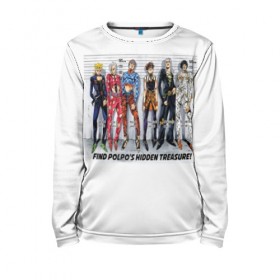 Детский лонгслив 3D с принтом JoJo Bizarre Adventure в городе Новоалтайск, 100% полиэстер | длинные рукава, круглый вырез горловины, полуприлегающий силуэт
 | anime | aureo | jojo | jojos | jojos bizarre adventure | vento | боевик | джоджо | иероглиф | манга | приключения | стиль | ужасы | фэнтези | япония